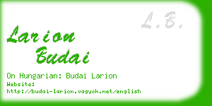 larion budai business card